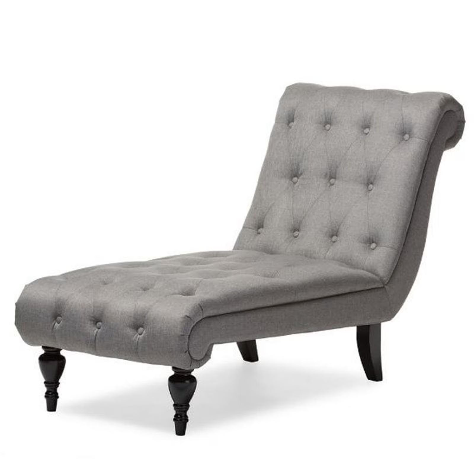 Tufted Chaise Lounge in Gray and Black A880633