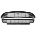 Black Silver Front Upper Lower Grill Set Q68081