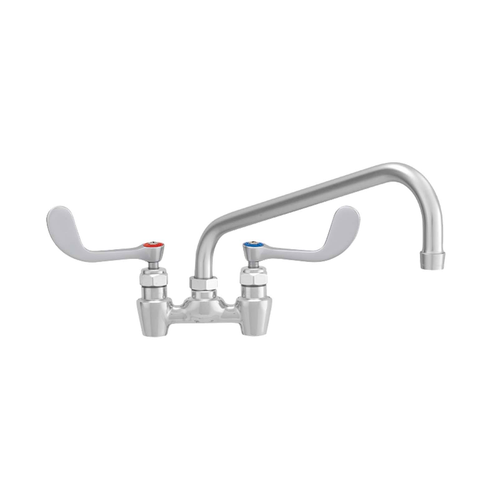 Stainless Steel Kitchen Faucet with Swing Spout and Wrist Handles L127