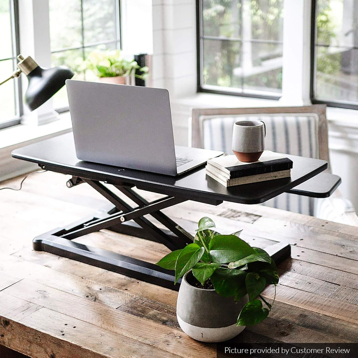 Black Electric Standing Desk Converter R771