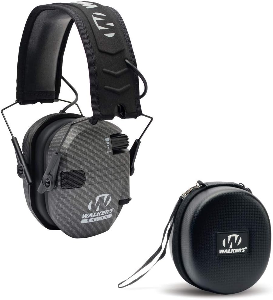 Razor Slim Electronic Shooting Hearing Protection Muff with Protective Case M8017