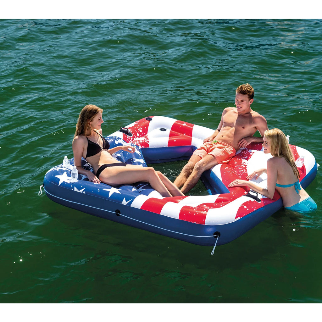 Inflatable American Flag 2 Person Float (2 Pack) R74089