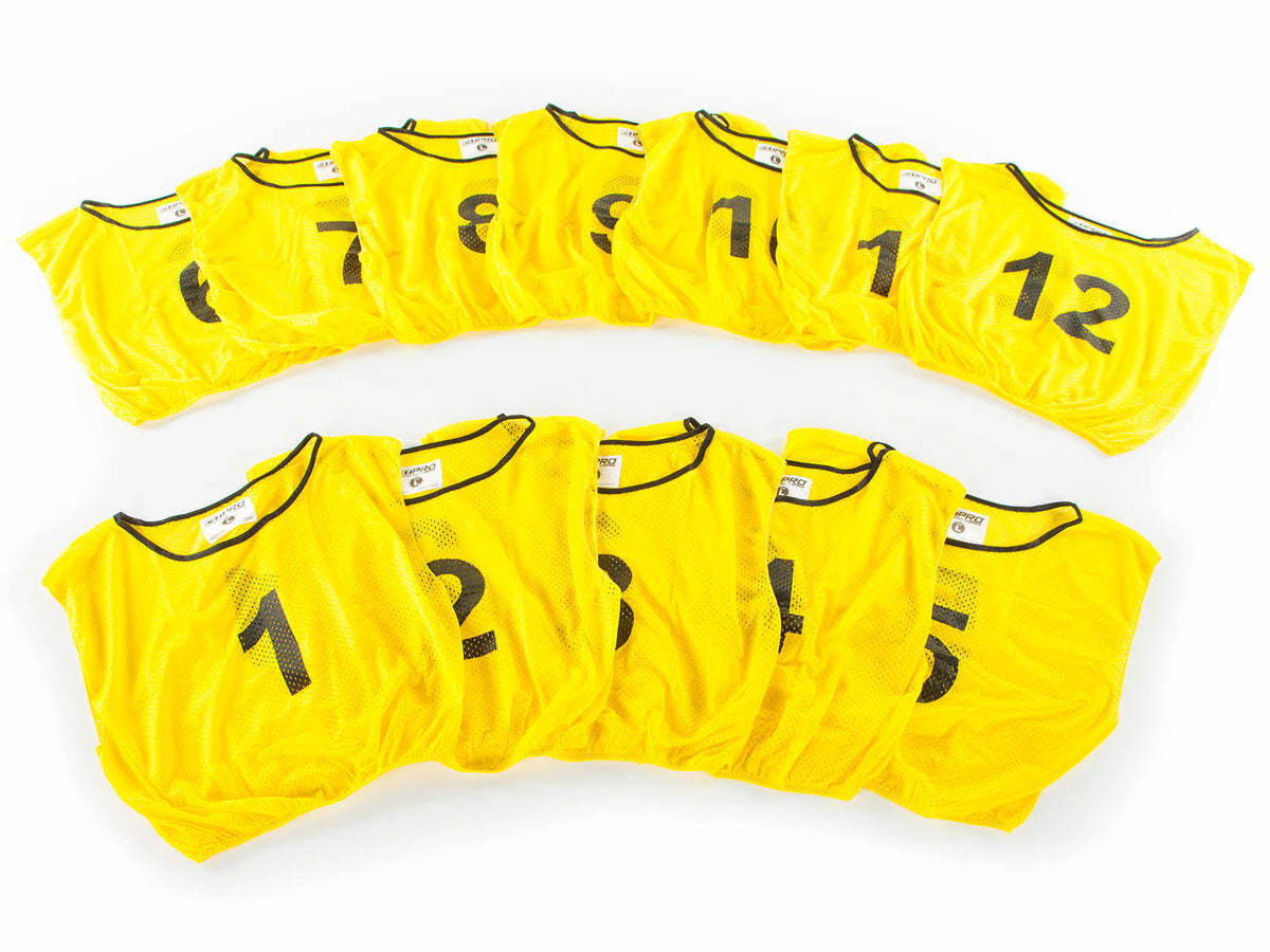 Yellow RelaxFit Numbered Mesh Vest Sets N467