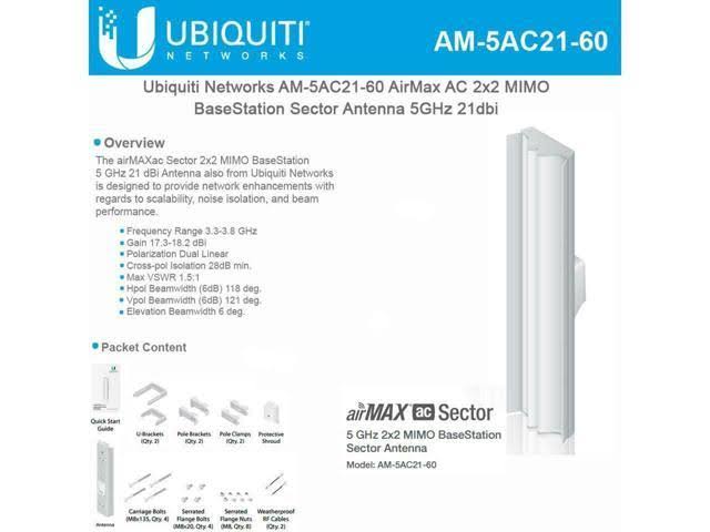 Airmax AC 2x2 BaseStation Sector Antenna U8446