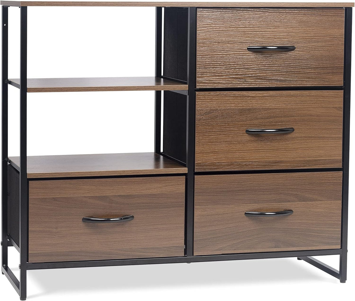 Dark Gray 8 Drawer Fabric Dresser with Wooden Top Z30464