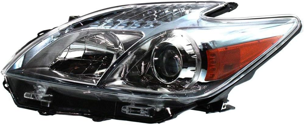 Set of 2 Halogen Headlight Lens and Housing for 2010-2011 Toyota Prius R1804