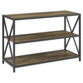 Rustic Oak Bookshelf Console Table F2941