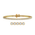 10K Yellow Gold Diamond Tennis Bracelet 7 Inch Q47807