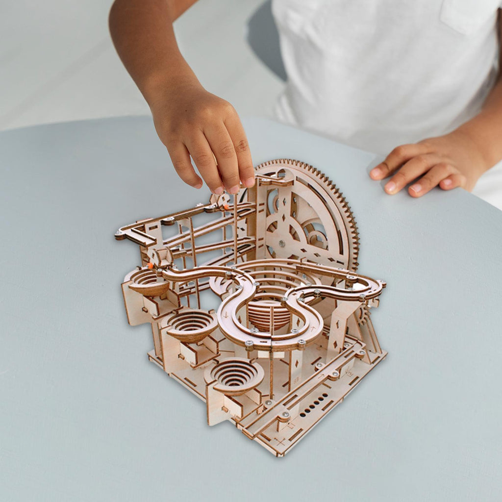 DIY Wooden 3D Puzzle Marble Run Building Kits Construction Play Set C236