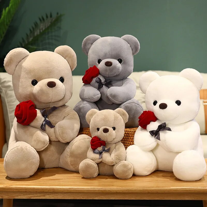 Grey Teddy Bear Plush Toy 23cm Z8416