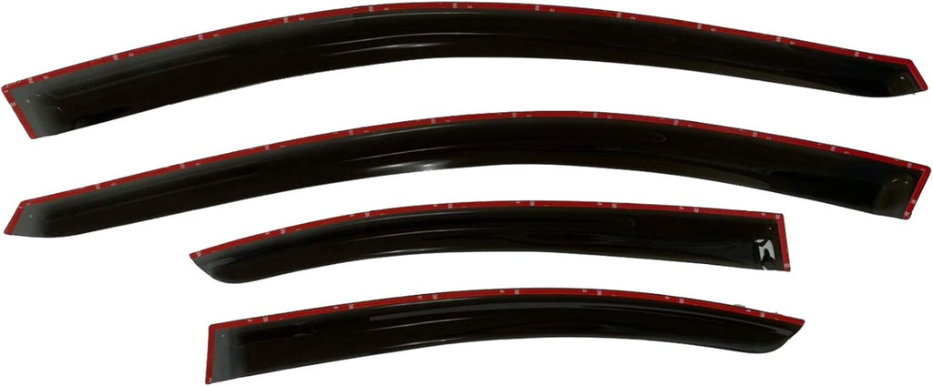 Smoke Tinted Tape-On Side Window Visor Deflectors Rain Guards Pack of 2 G478