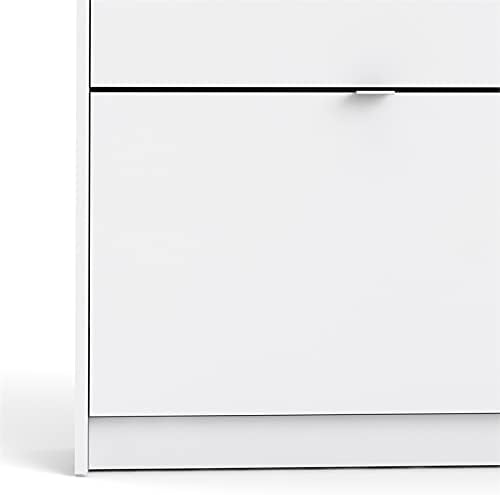 4 Drawer White Shoe Cabinet J441