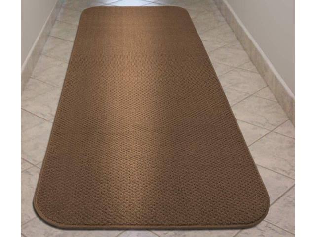 Toffee Brown 16 ft. x 27 in. Skid-Resistant Carpet Runner S1911
