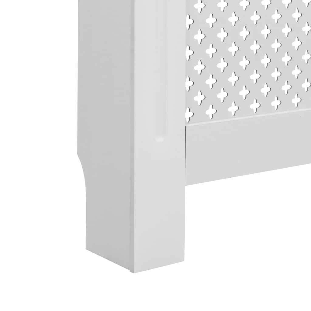 White 2 Pcs MDF Radiator Covers B541579