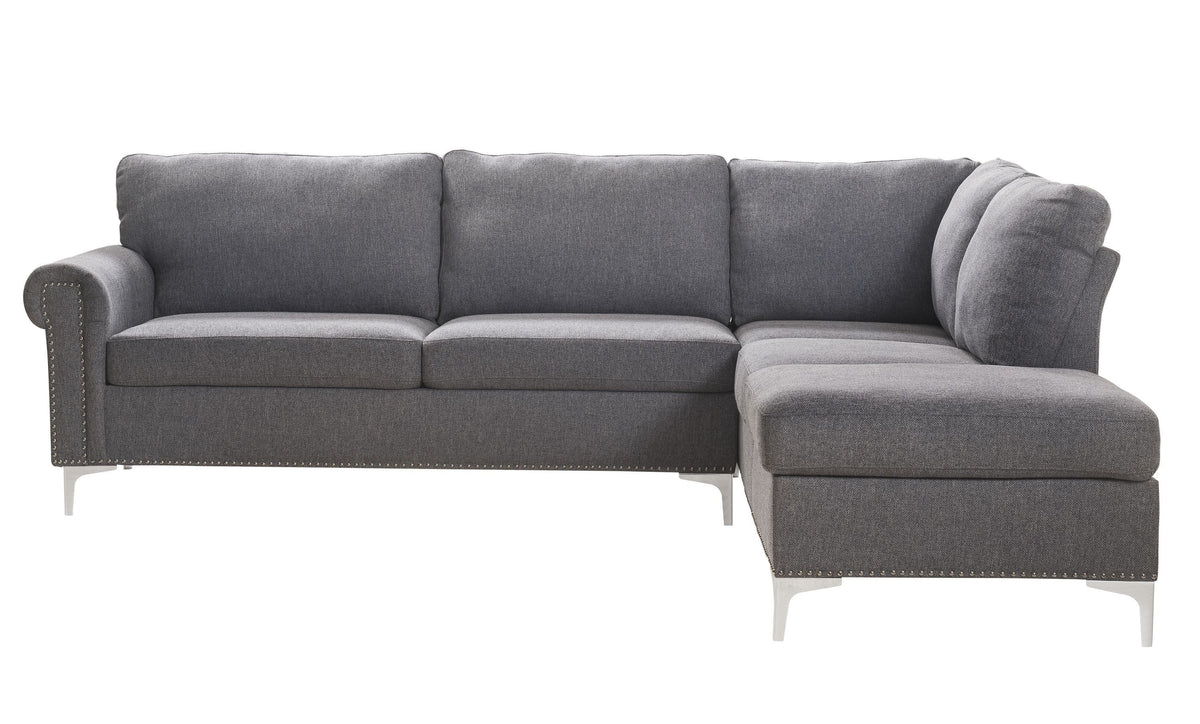 Gray Sectional Fabric Sofa I1103