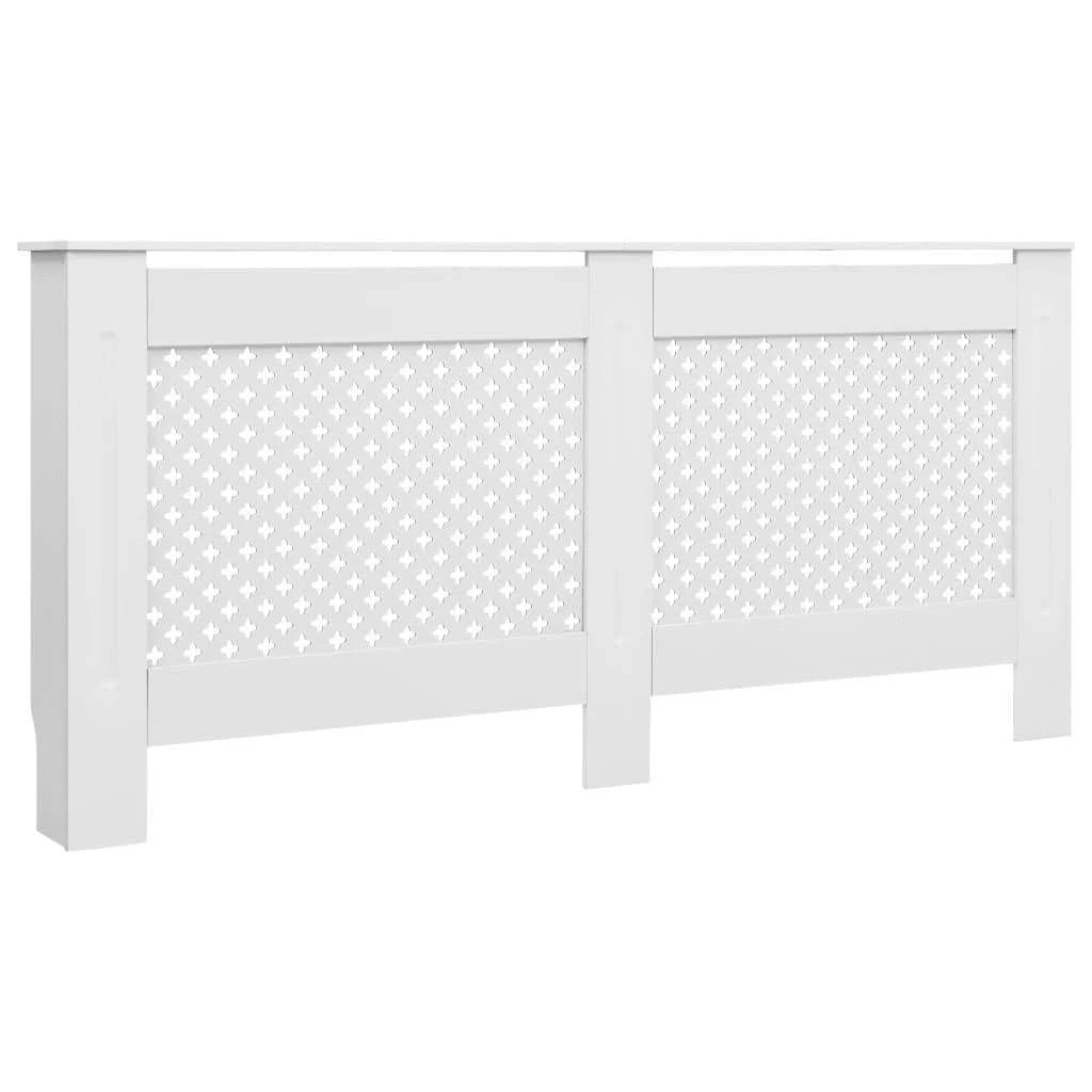 White 2 Pcs MDF Radiator Covers B541579