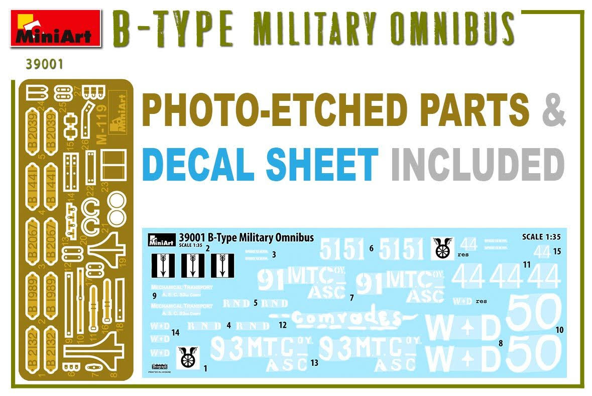 1/35 Scale B-Type Military Omnibus Model Kit P373256