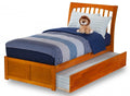 Caramel Latte Twin Flat Panel Bed with Trundle Y612161