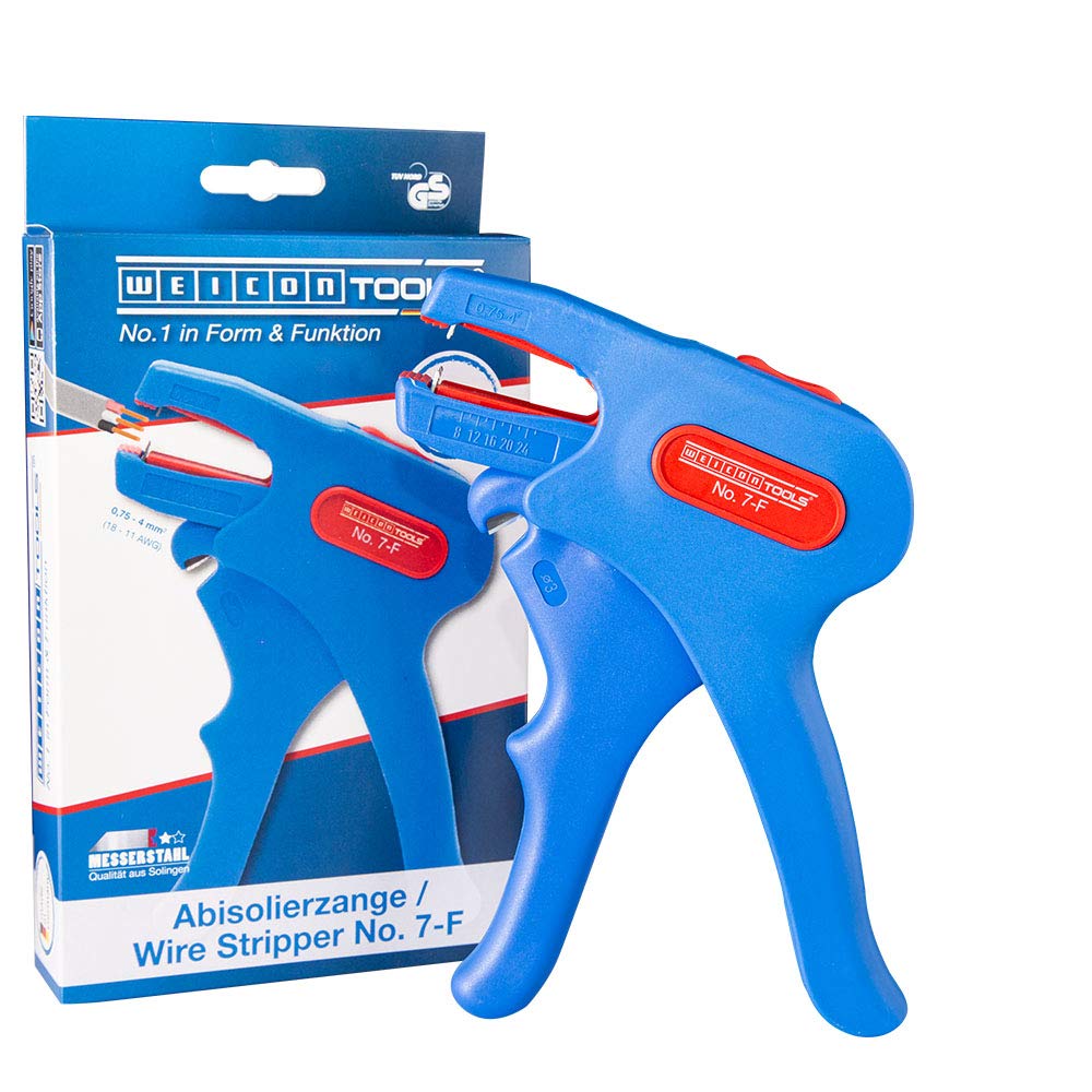 Automatic Wire Stripper for Flat Cable, 18-11 AWG (0.75-4.0 mm²), red/blue T5703