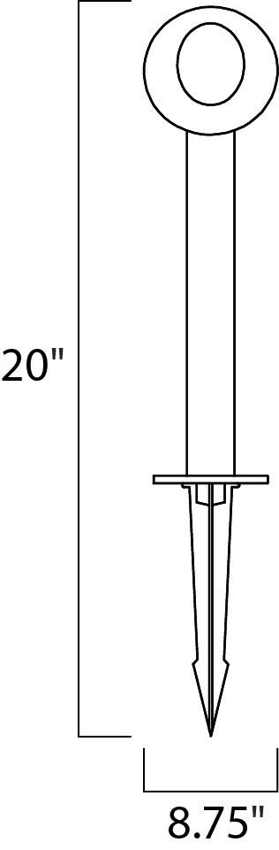 Satin Aluminum 7 Light LED Pathway Z1073