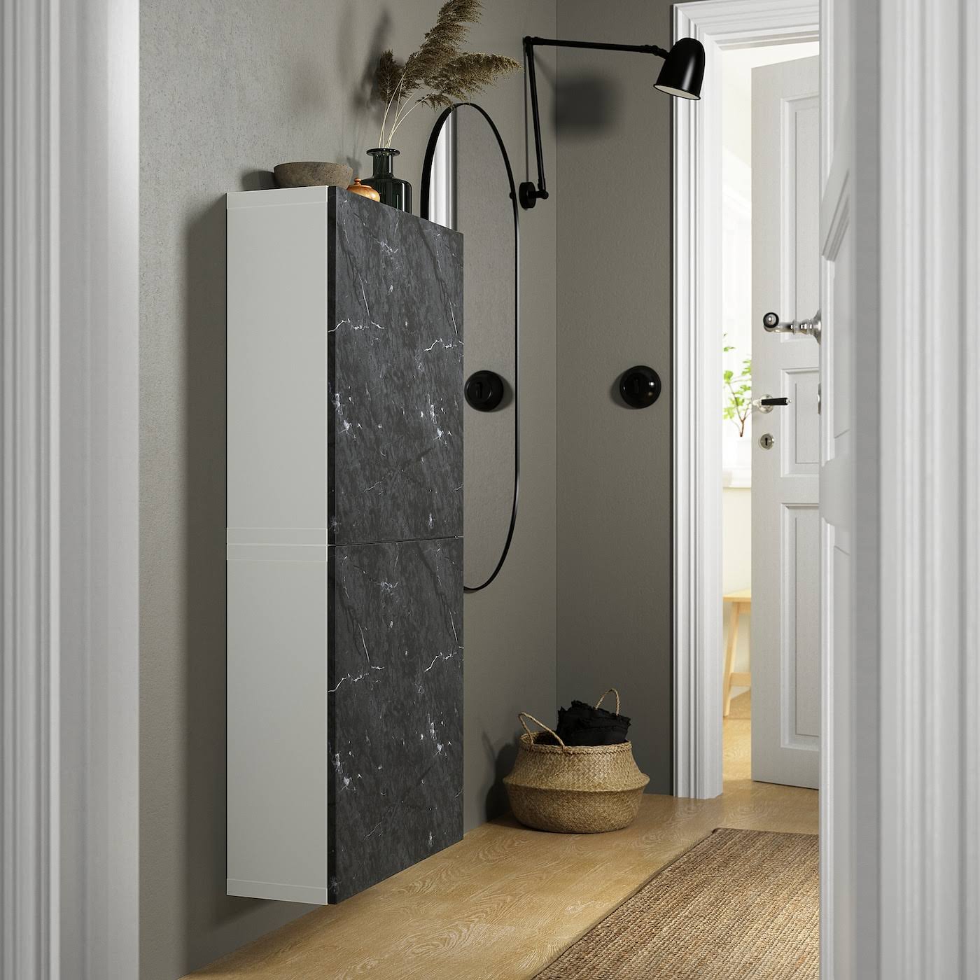 White Wall Cabinet with 2 Doors V680578