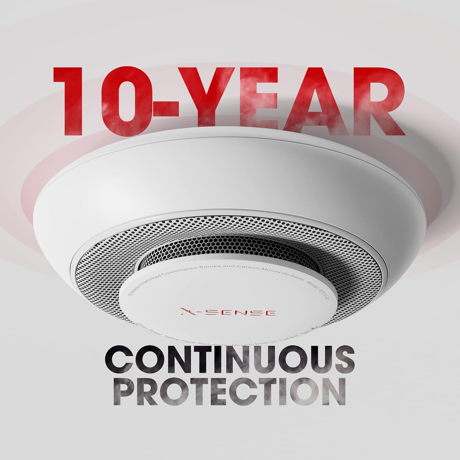 3-Pack Wireless Smoke Carbon Monoxide Detector Alarm Q369189