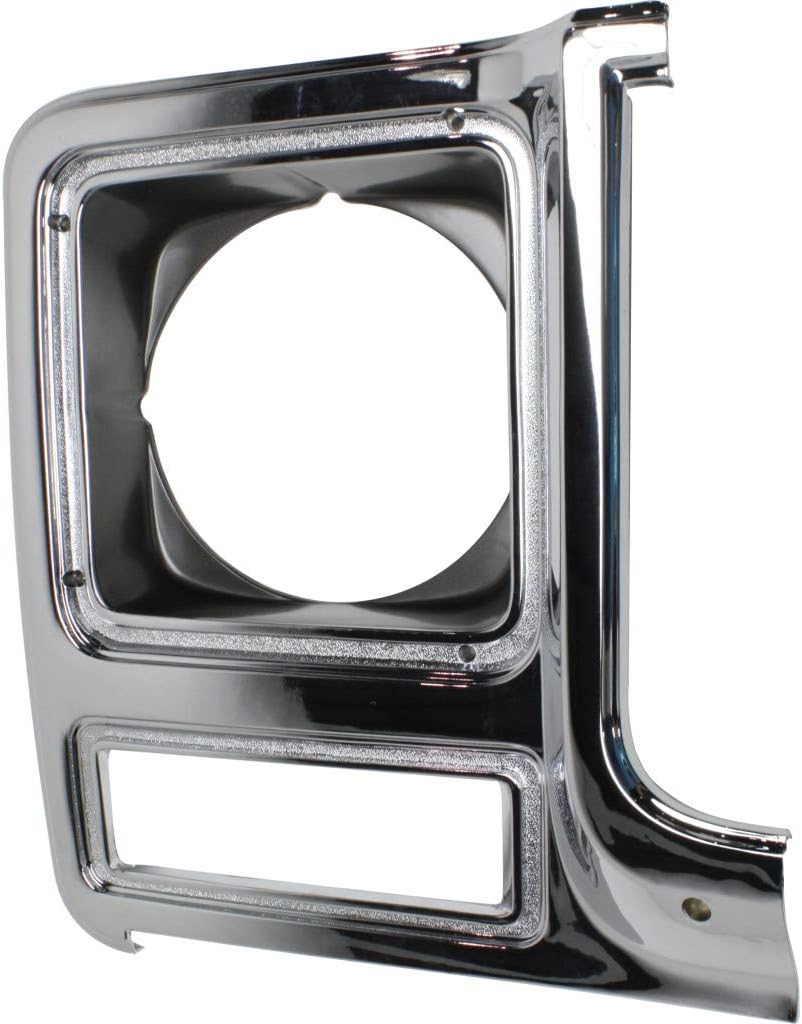 Chrome & Painted Dark Argent Headlight Door for Chevy C10 C20 C30 1979 1980 Passenger Side Pack of 2 F89676