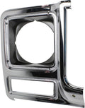 Chrome & Painted Dark Argent Headlight Door for Chevy C10 C20 C30 1979 1980 Passenger Side Pack of 2 F89676