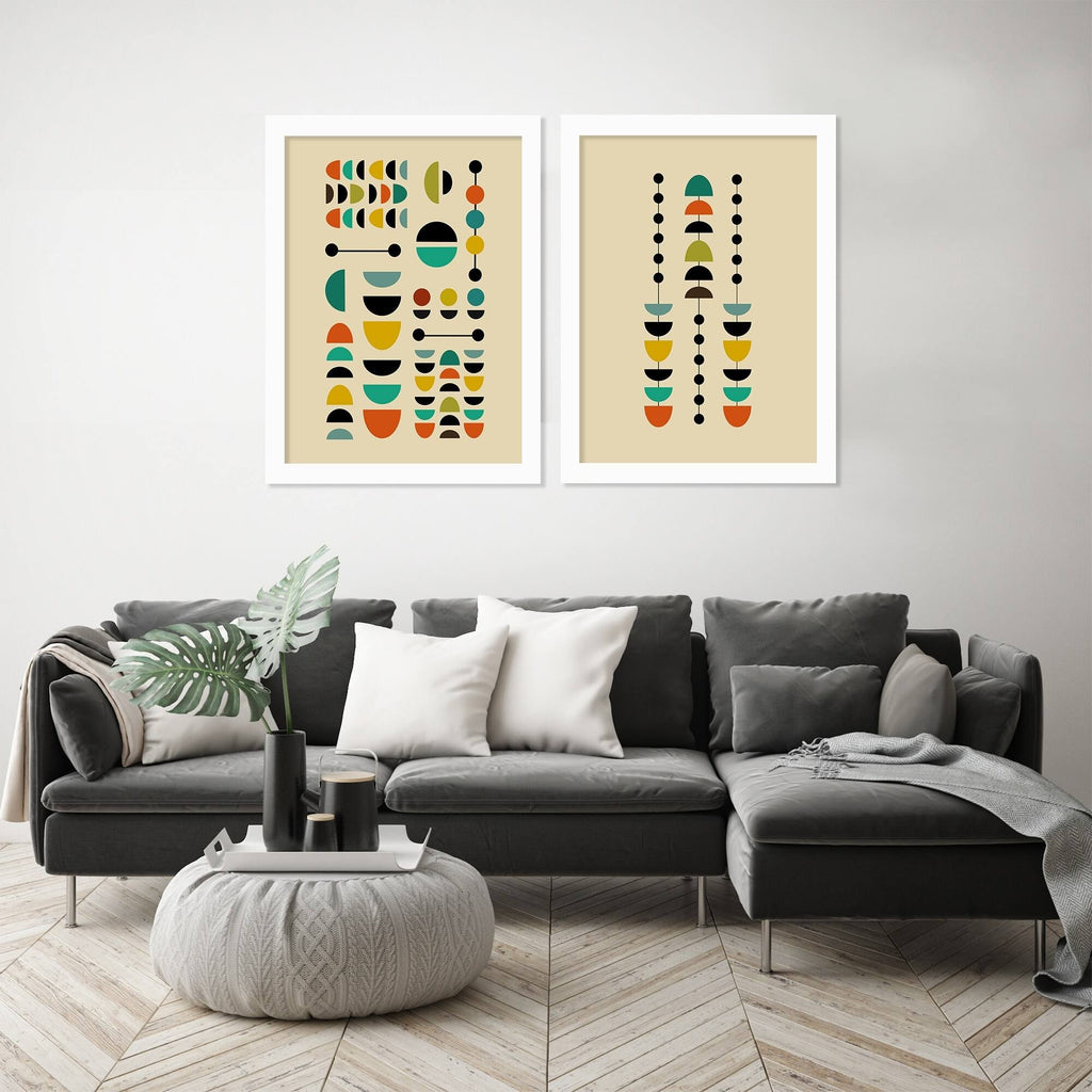 White Framed Print Set V606