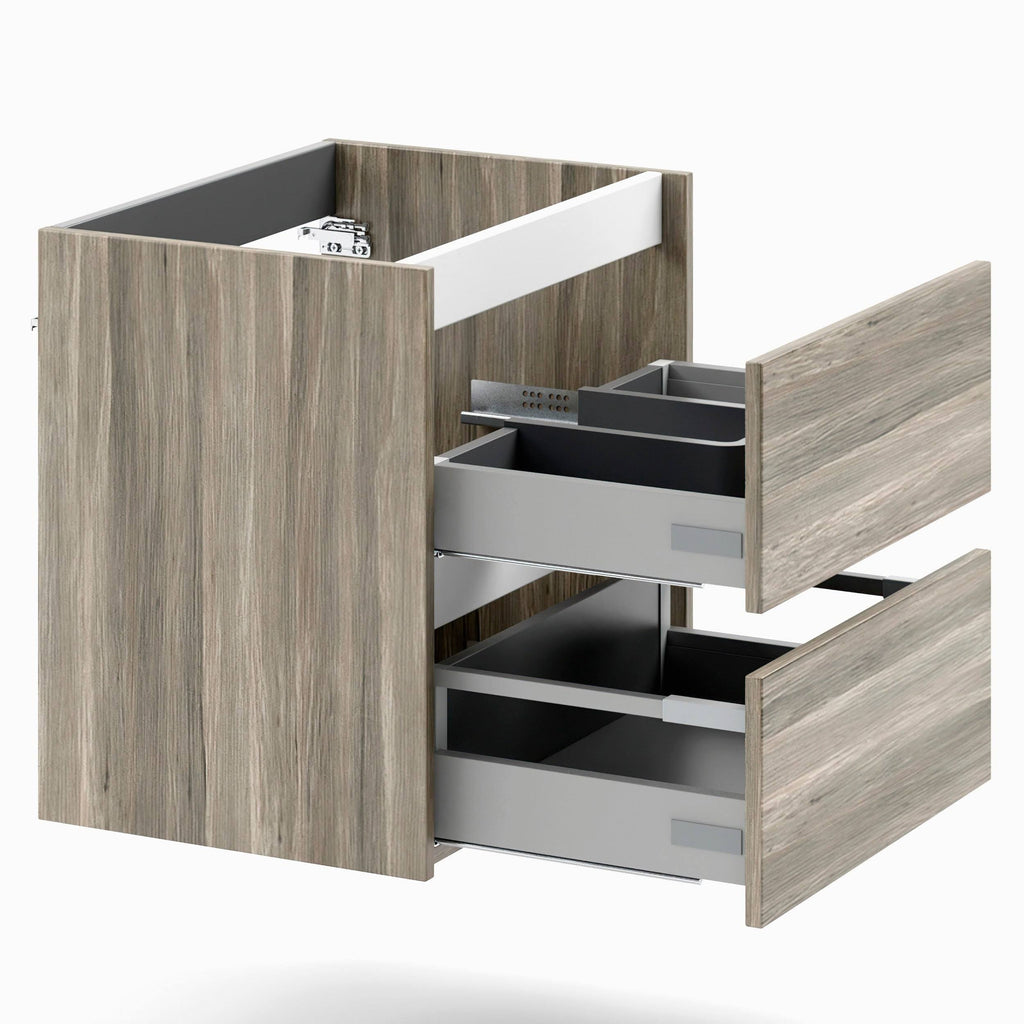 24 x 24 x 18 inch Oak Wood Bathroom Vanity Cabinet with Ceramic Top Sink I56128
