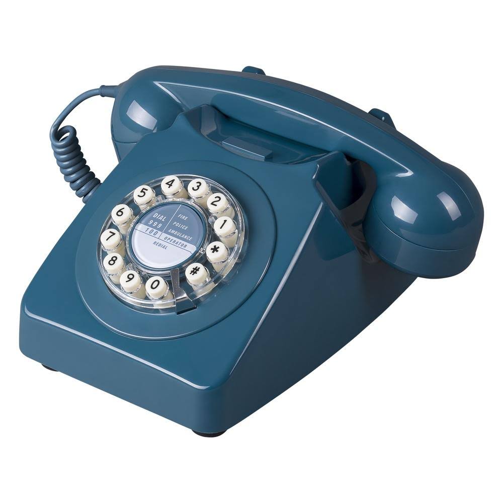 Rotary Design Landline Telephone Biscay Blue X8976