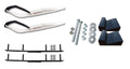 White Razor Snowmobile Skis with 4" Round Bars Complete Kit A690633