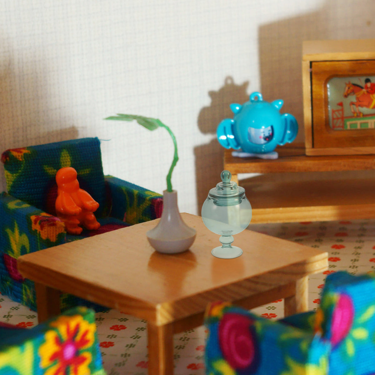 Miniature Glass Cookie Jar Dollhouse Decor P20022