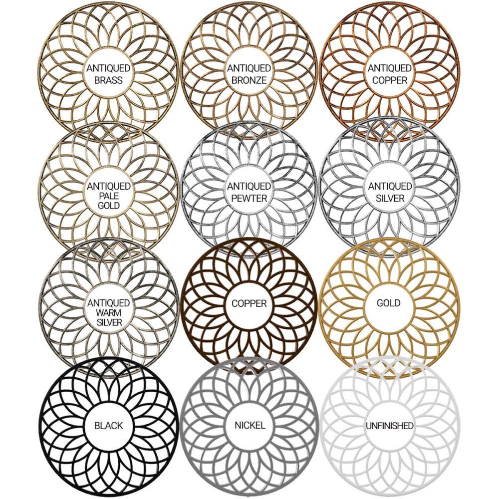 30x22OD x 10 1/4x22ID x 1x22P PVC Ceiling Medallion, Antiqued Pale E223