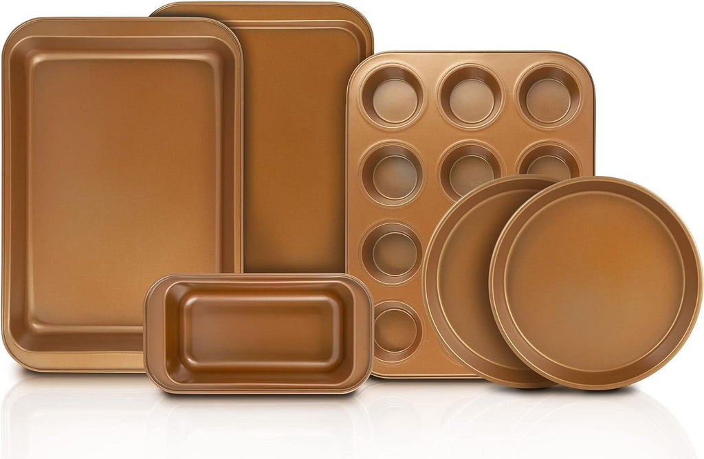 6 Piece Nonstick Copper Bakeware Set I608