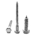 Hex Lag Screw Low Carbon Steel Hot Dip Galvanized Pk 500 E557626