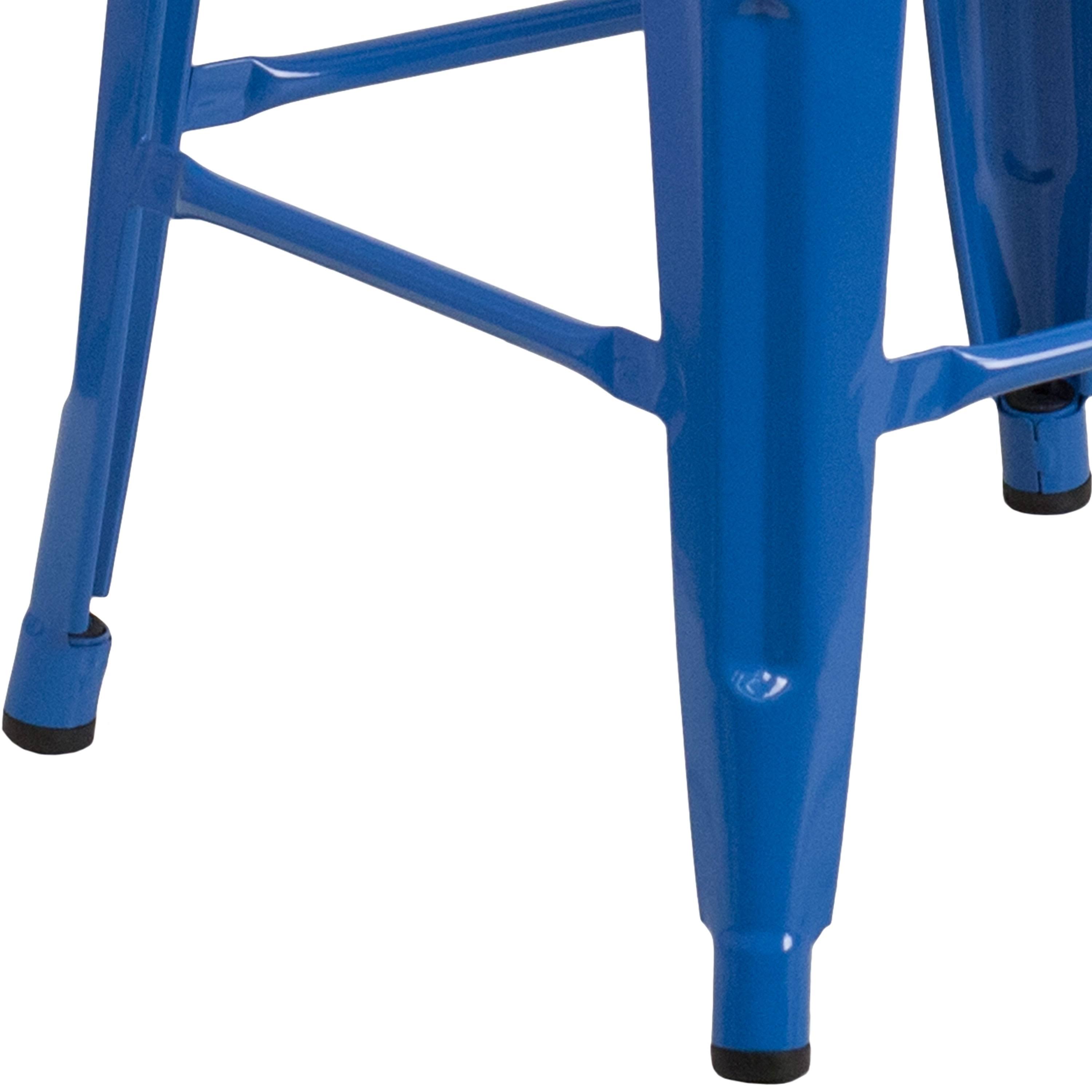 Yellow Backless Metal Barstool Y145740