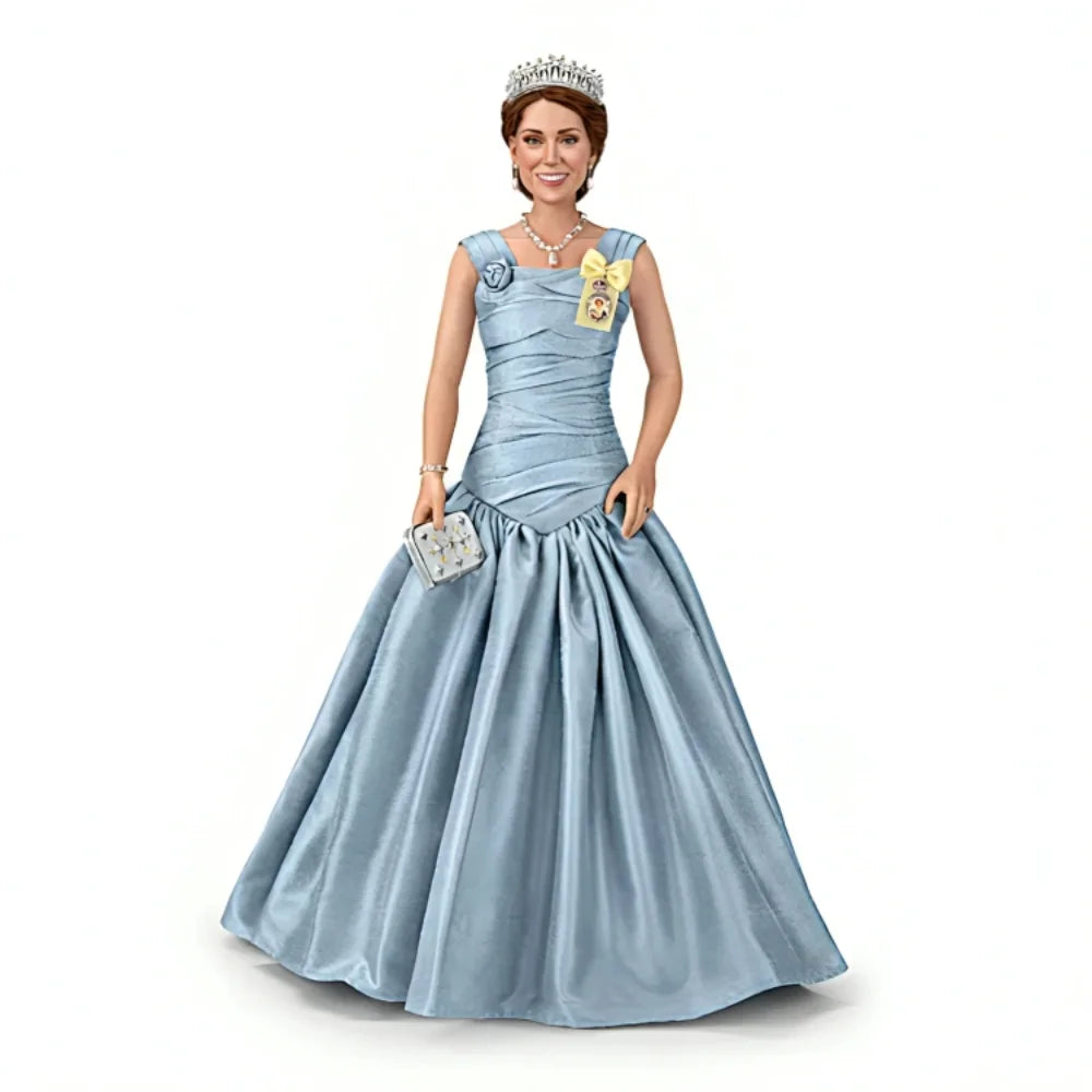 Poseable Collectible Doll in Gown with Jewelry Reproductions 15-inches H7946