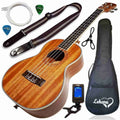 Tenor Ukulele Bundle with Strap, Case, Tuner, Picks, Pick Holder, Aquila Strings F4560
