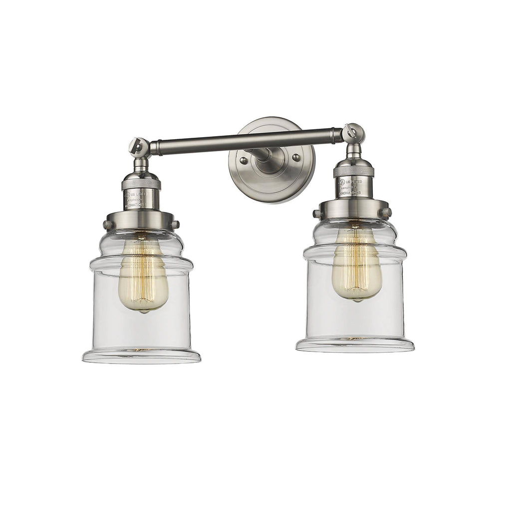 2 Light Brushed Satin Nickel Bath Vanity Light N9849