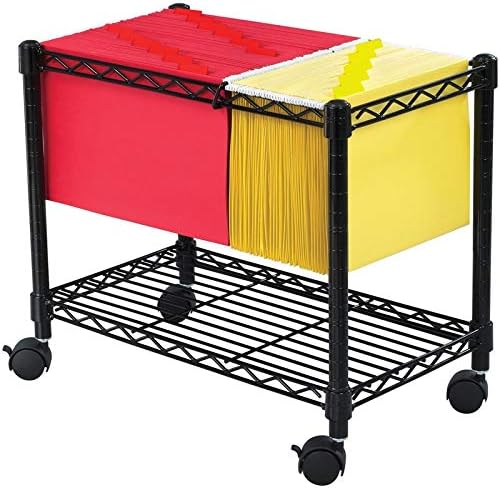 Black Wire Mobile File Cart Q4685