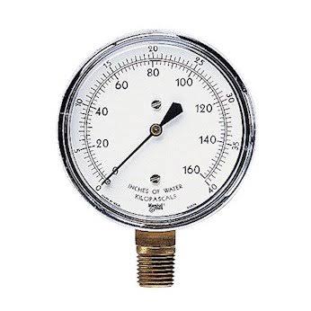 Dual-Scale Low-Vacuum Gauge 30x22 H2O to 0 and 0 to 7.5 kPa W4446