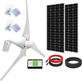 800W Solar Wind Power Kit with Hybrid Controller, 2x 195W Mono Solar Panel B76443