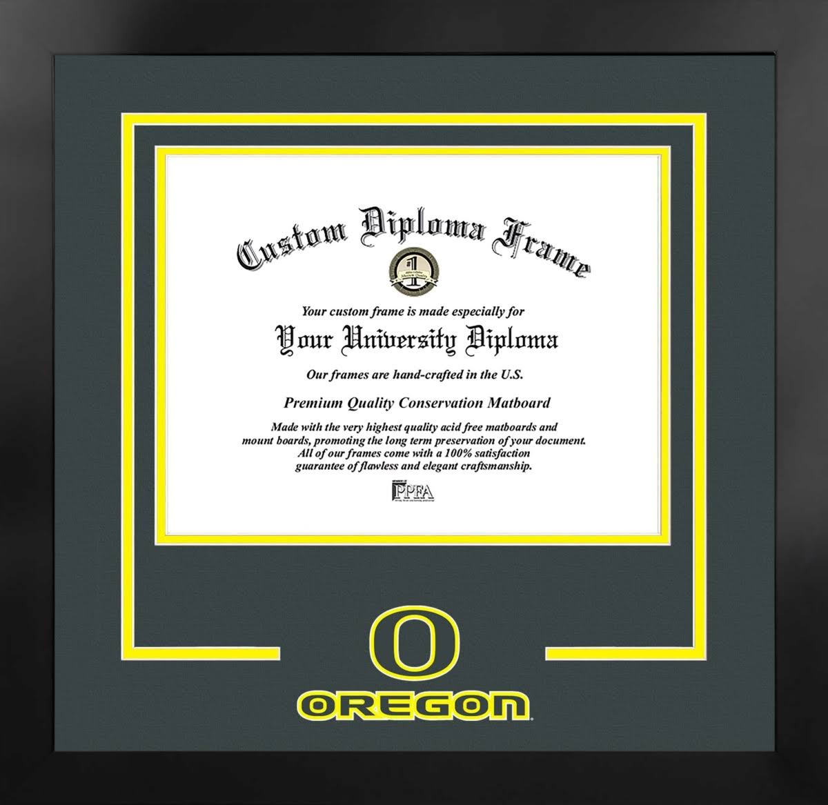 11 x 8.5 in. Black Frame Diploma D389