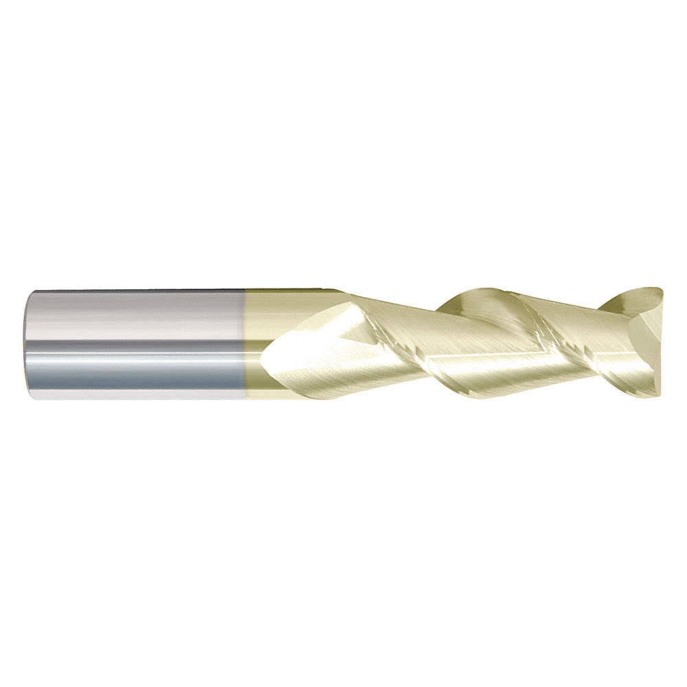 Carbide Corner Radius End Mill, 1/2 in Milling Dia., ZrN W248696