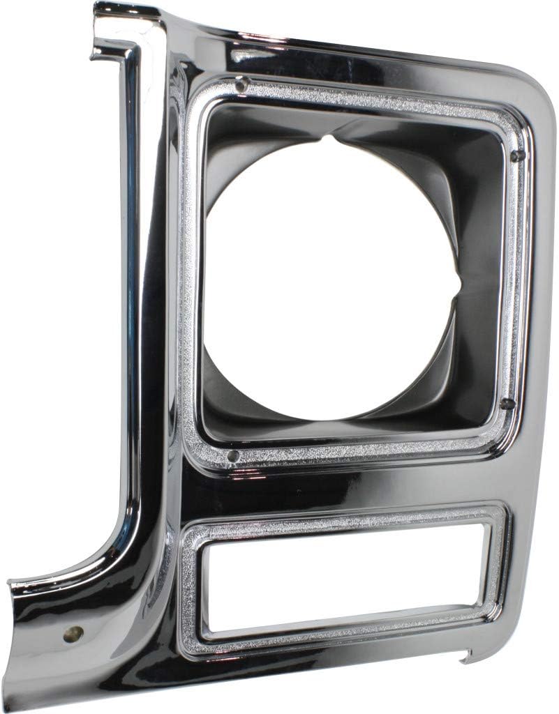 Chrome & Painted Dark Argent Headlight Door for Chevy C10 C20 C30 1979 1980 Passenger Side Pack of 2 F89676