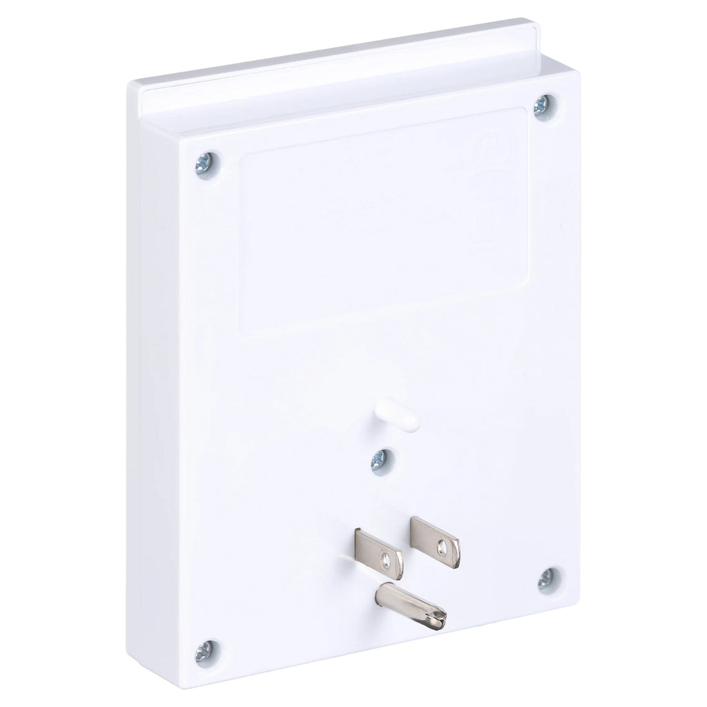 White 6-Outlet USB Wall Charger Extender with Phone Stand R90702