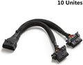 OBD2 16 Pin Splitter Extension Cable Adapter 1FT 10 Pack Y9319