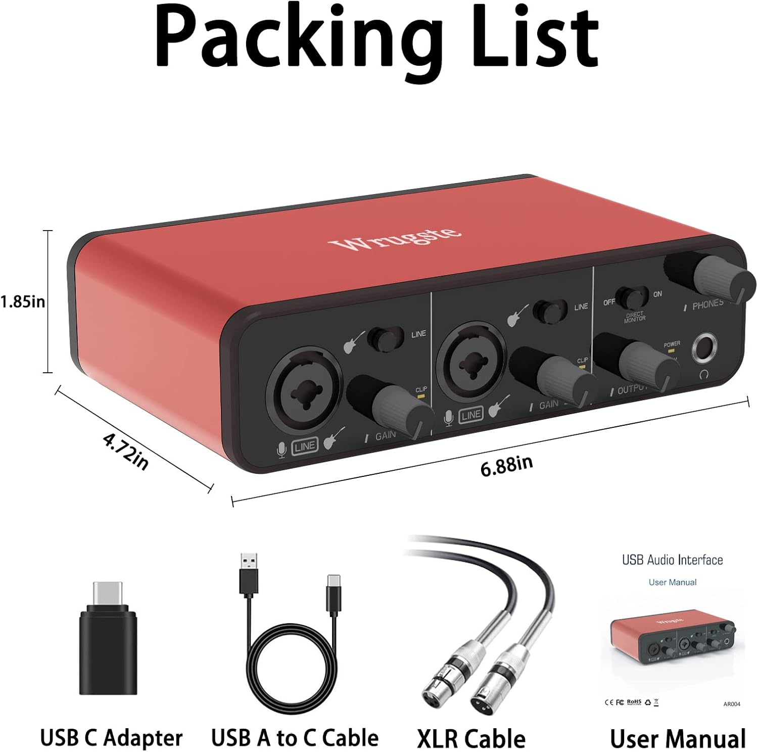 USB Audio Interface with XLR, 24Bit/96kHz C4790