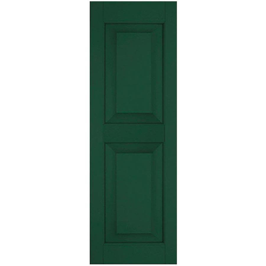 15 in. x 56 in. Exterior Real Wood Raised Panel Shutters Pair T406